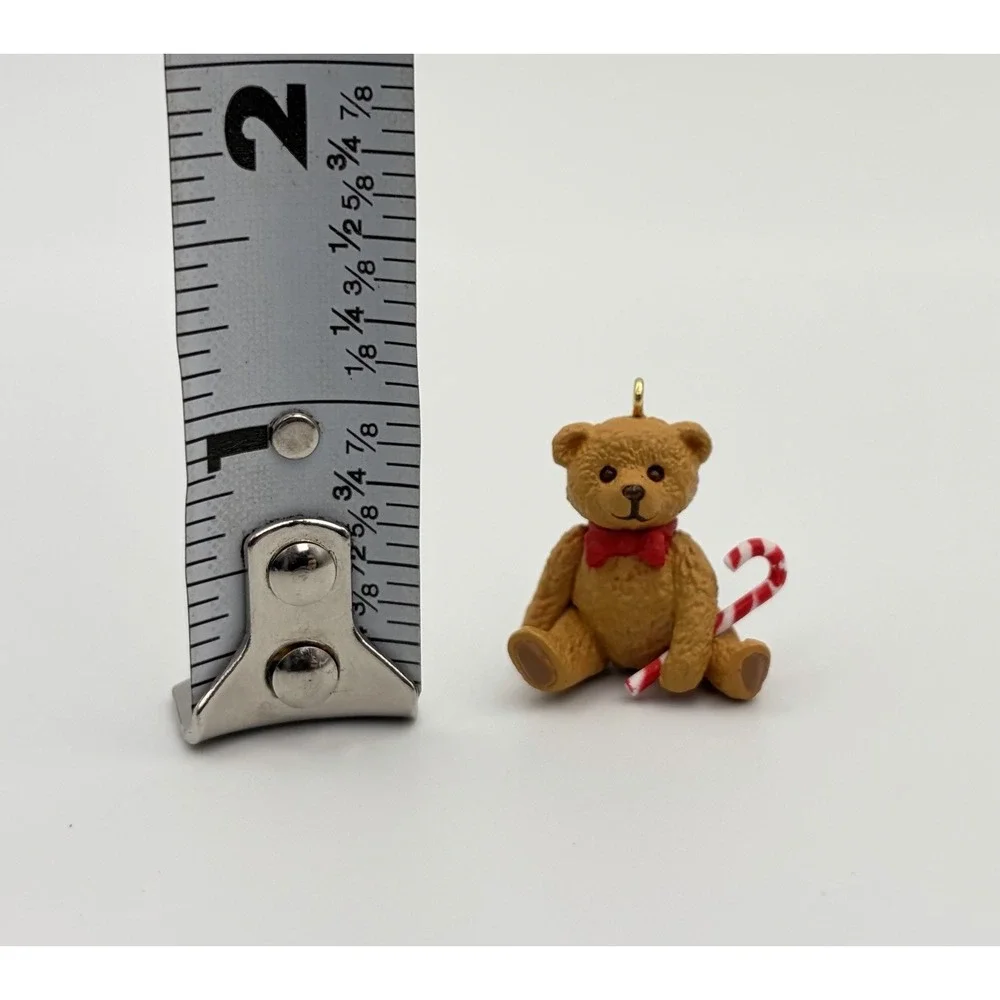 Hallmark Keepsake Ornament Christmas Bear Candy Cane Miniature 1996 Vintage